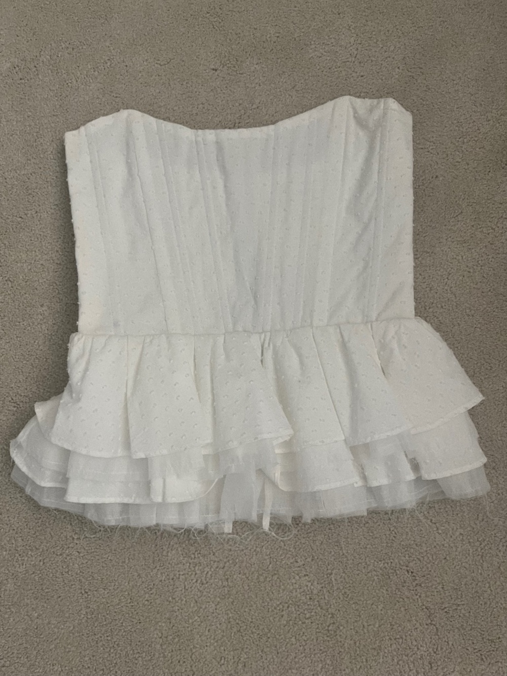NWT -V. Chapman Corset peplum top. Size 2